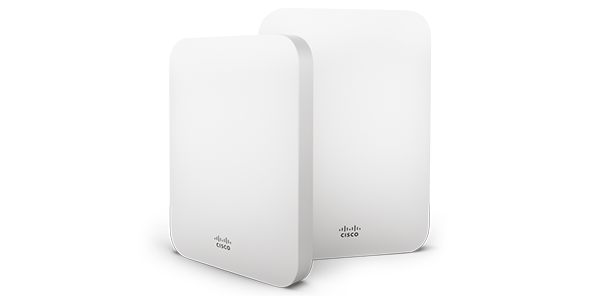 Cisco Meraki Accesspoint Ein weißes, rechteckiges WLAN Modul der Marke Cisco Meraki
