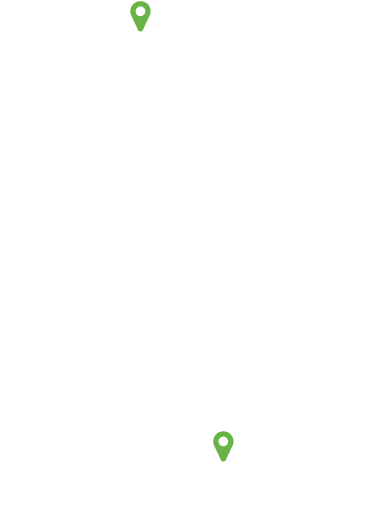 Eine Deutschlandkarte von den Standorten von Skyfillers
